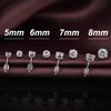 Diamond Studs Cubic Zirconia Screw Back Earrings 5mm Sterling Silver