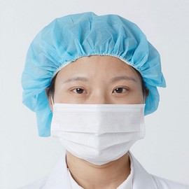 Bulk Disposable Non-woven Chef's Hygiene Cap Hair Cap 2 - Sanitary Hat - White 3ea