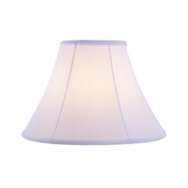 Aspen Creative 38023, Handsewn Bell Traditional Collapsible Spider Shade, White Faux Silk, 6" Top x 14" Bottom x 10" Slant