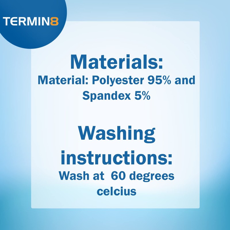 Termin8 Lightweight Breathable Reusable Face Mask for Adults, Machine Washable