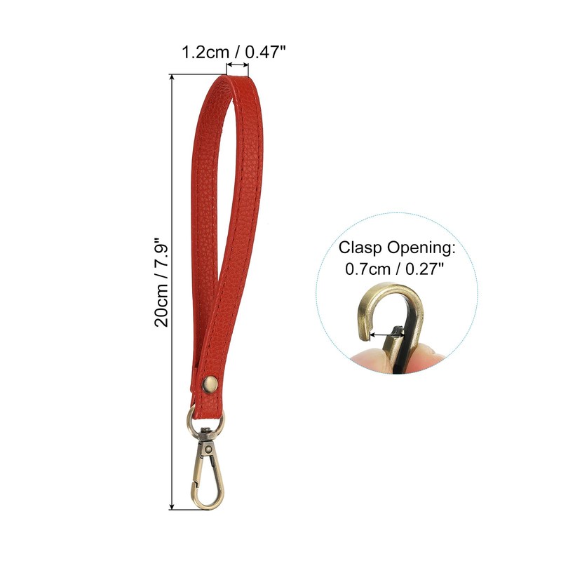 PATIKIL 8 Inch Wristlet Strap, 2 Pack PU Leather Wristlet