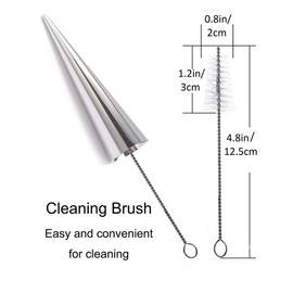 Juego de Moldes de Cuerno de Crema de Acero Inoxidable, Cono de Repostería Relleno de 16 Piezas, Herramientas para Hornear, Fácil de Usar, Excelente Regulación del Calor, Fácil