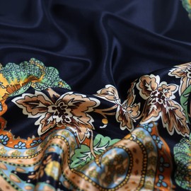 vimate Headscarf for Women - 35 Inch Square Silk Feel Satin Scarf Silk Scarf for Hair Wrapping and Sleeping at Night, 2 Pack-A