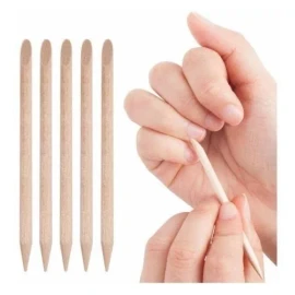 Magenta Palillos Palos De Naranjo Empujador Cuticula Manicure Paqete