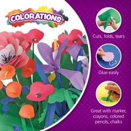 Colorations 12" x 18" Mediumweight Black Construction Paper - 200 Sheets, Bulk Pack Art Paper, Arts and Crafts, School Supplies, Drawing, Coloring, Painting, 3D Art
