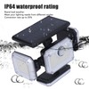 Solar Outdoor Street Light 4 Rotating Head Flexible Foldable IP64