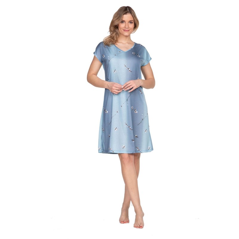e.Femme® Erika 786 Women's Beach Dress, Blue/print