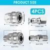 Pressure Washer Coupling 1/4 Inch, Pack of 4 Quick Coupling