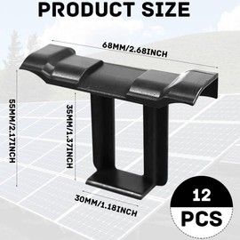Solar Panel Water Drain Clips Drainage Clips Solar Panel Mud Removal Clip PV Module Cleaning Clips for Photovoltaic Panel 35 mm Pack of 12