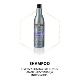 Shampoo Anti-amarillo Silver Yellow Rubio Frios Grises 500ml