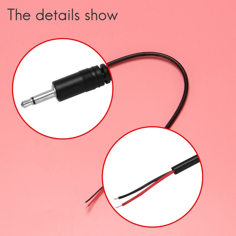 10Pcs Replacement Male Plug to Bare Wire Open End 2