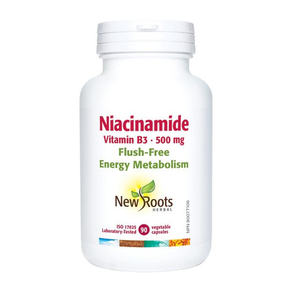 New Roots Herbal Niacinamide 500mg, 90 Veggie Count - Premium