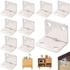 L-Shaped Hardware Corner Braces, 10 Piece Set (1.0 x 1.0