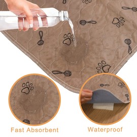 Peepeego 2Pack Pee Pads for Dogs Reusable+Free Dog Comb, Waterproof Rug 36"x72", Absorbent Puppy Pads Washable, Non Slip Protector for Bed Couch Floor