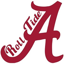 Decal Flags USA Alabama ROLL Tide - V2 - Red - Peel and Stick Sticker - Auto, Wall, Laptop, Cell, Truck Sticker for Windows, Cars, Trucks