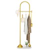 TIEOU Metal Gold Coat Rack, Freestanding Entryway Stand, Hat Coat