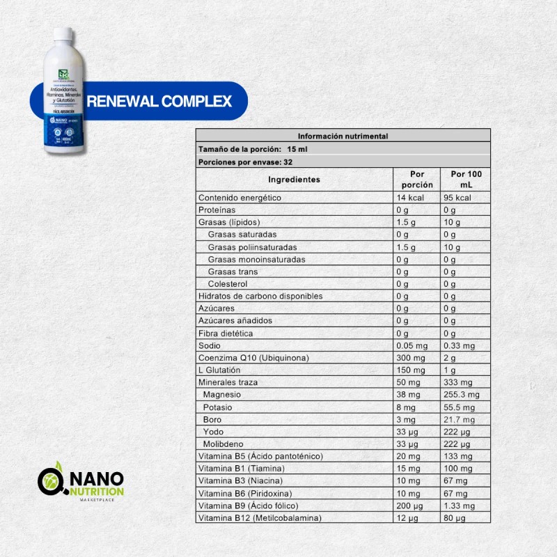 Suplemento Alimenticio Con Antioxidantes Nano Nutricion Naranja