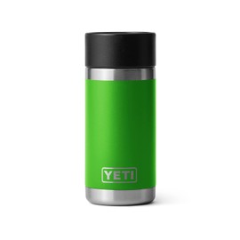 YETI Rambler 12 oz Bottle, Stainless Steel, Vacuum Insulated, with Hot Shot Cap, Canopy Green