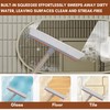 KazOfe 2-in-1 Floor Scrubbing Brush with Squeegee, Heavy Duty Stiff