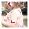 Womaha 30 Sheets Chile Flag Temporary Tattoos Fans Face Tattoo