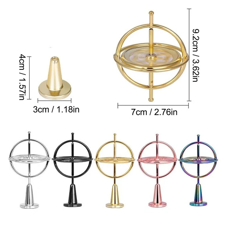 # Metal Anti Rotary Table Physics Toy, Colorful Gift for