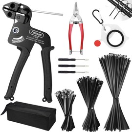 ZyCooom Stainless Steel Zip Ties Gun Kit with 304 Metal Zip Ties Heavy Duty