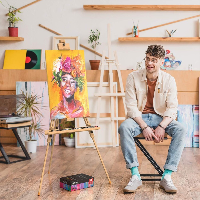 Arteza Large Wooden Tripod Easel | 78”