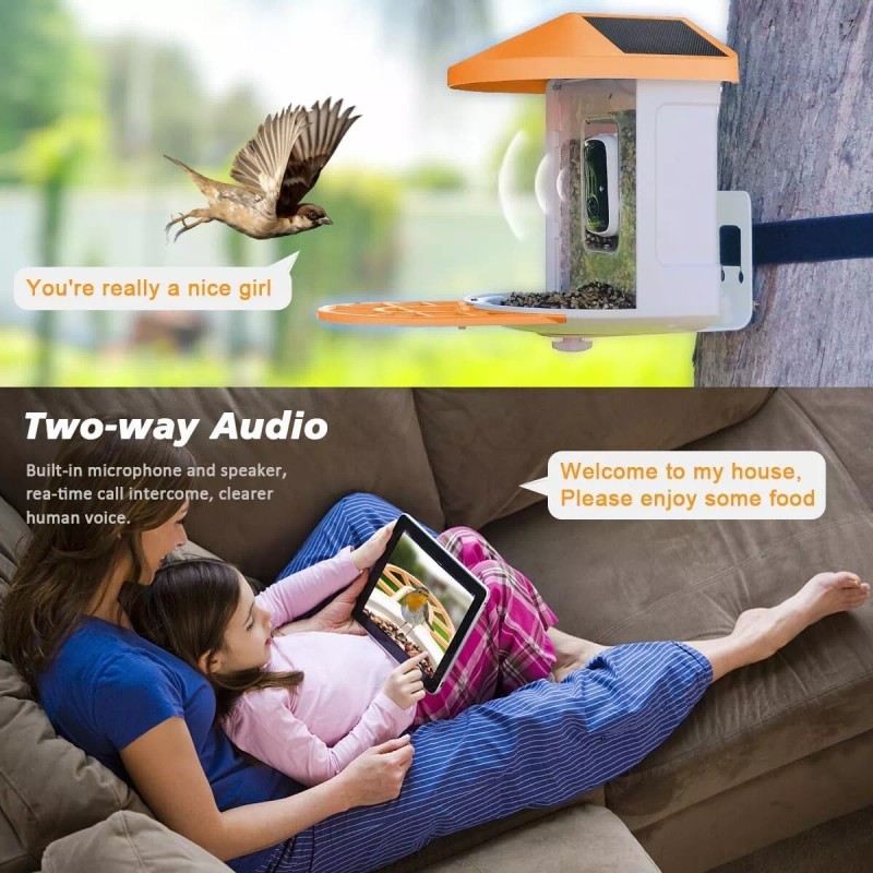 Tecdigbo Smart Bird Feeder with Camera, Bird Watching Camera,1080P,2