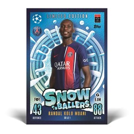 Topps Match Attax 23/24 Update Mega Multipack #3-41 Match Attax Cards, Including 16 New "Snow Baller" Cards and an Exclusive "Snow Baller" Randal Kolo Muani Limited Edition Card!