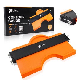 Lionz Contour Gauge Shape and Outline Tool - 10" Super Gauge Profile Tool With Lock And Adjusting Screws For Copying Angles and Odd Shapes. Gifts for Men - Stocking Stuffers for Him, DIY Tools