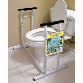 Fox Valley Traders Deluxe Toilet Safety Support XL, One Size Fits All, Black