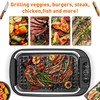Techwood 1500W Smokeless Indoor Electric Grill with Non-Stick Plates and