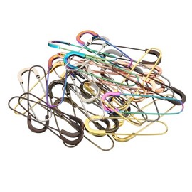 YOKIVE 35 Stück Sicherheitsnadeln, Metall Große Sicherheitsnadeln Clips, Halten Fixiert Sicherheitsnadel, Ideal für Büro, Kunst, Zuhause, Täglicher Gebrauch (Bunt, 3,15 Zoll)