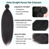Lianlian kinky straight human hair bundles 12A grade Kinky Straight