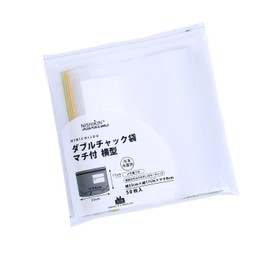 Nishikinshokin Zippered Plastic Bags for Freezing and Refrigerating, Clear, Pack of 50, Width 9.1 inches (23 cm), Height Approx. 6.7 inches (17 cm), Gusset, 3.1 inches (8 cm), Memo Column, Color