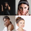 FASOTY 5 Pack Rhinestone Headbands Fashion Double Rows Bling Crystal