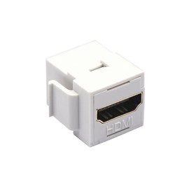 VCE 4K HDMI Keystone Jack 10-Pack, HDMI Female to Female Adapter HDMI Coupler Snap-in for Keystone Wall Plate, White