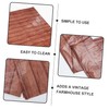 Alipis Natural Wood Grain Rectangle Tablecloth Set 4pcs for Wedding