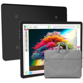 Elice Rechargeable A4 Light Pad with Carry Bag, Magnetic LED Light Board with Physical Button, Super Bright Diamond Art Light Pad, Ultra-Thin Light Box for Tracing, Weeding, Diamond Painting -Black