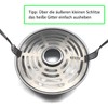 Grid grate suitable for Omnia® oven made of stainless steel,