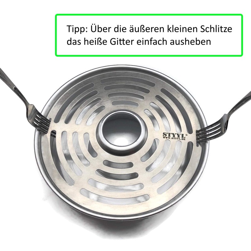 Grid grate suitable for Omnia® oven made of stainless steel,