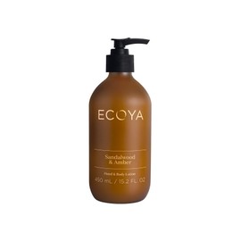 ECOYA Hand & Body Lotion 450ml - Sandalwood & Amber