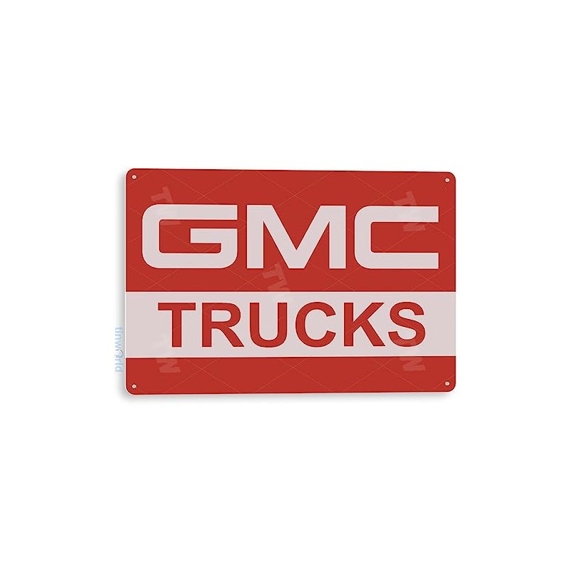 Tinworld Tin Sign: GMC Trucks Auto Shop Garage Metal Décor