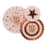 Neviti Glitz and Glamour Faltrosetten, Pink/Roségold"18"