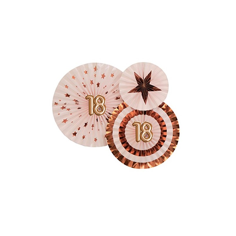 Neviti Glitz and Glamour Faltrosetten, Pink/Roségold"18"