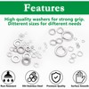 Aienxn 1000PCS Metric Sizes 304 Stainless Steel Spring Lock and