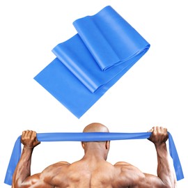 Jedebartey Resistance Bands, Exercise Band with 3 Strength Levels Optional 1.5m Long Stretch Bands for Women Men Yoga Pilates Strength Training Workouts Physiotherapy (Blue - Heavy Resistance)