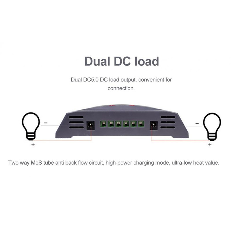 Solar Controller 12Volt/24Volt Automatic Identification Solar ReCharger LCD Display Solar