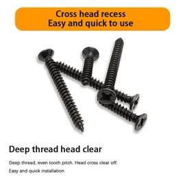 Indprod M3/M4/M5/M6 Flat Head Self Tapping Wood Screws Assortment Fasteners Kit 260Pcs,Phillips Drive Countersunk Head Self-Tapping Screws,Stainless Steel.