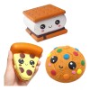 Muna Kit 3 Squishy Kawaii Olor Anti-estrés Pizza Galleta Mordisco